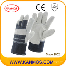 Grey Full Palm Cowhide Split Leather Gants de sécurité pour la sécurité industrielle (11005)